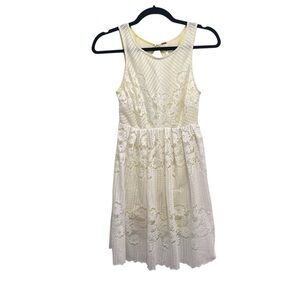 Free People White A-Line Sundress Scoop Neck